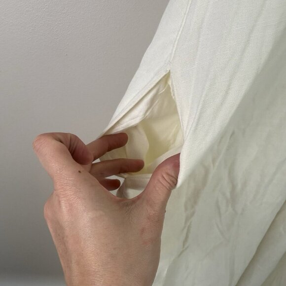 Hurley Off White Wide Leg Jumpsuit XS NWT Boho Beach Lightweight Summer Flowy - Picture 9 of 11